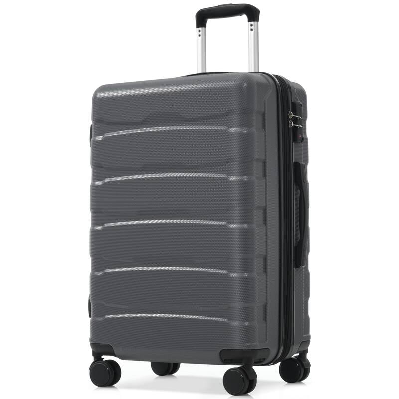 28 Inch Hardshell ABS Checked Luggage, Durable Expandable Travel Suitcase with Spinner Wheels, TSA Lock