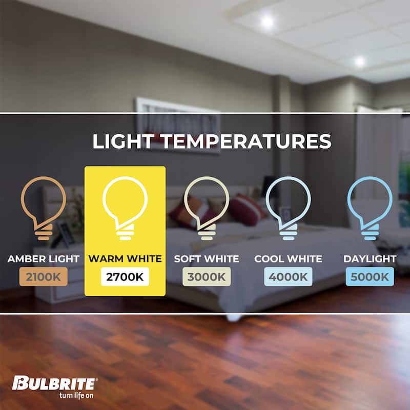 Bulbrite Pack of (4) 12 Watt LED 4" Round Recessed Downlight Fixture with Metal J-Box, 2700 Warm White Light, 1100 Lumens