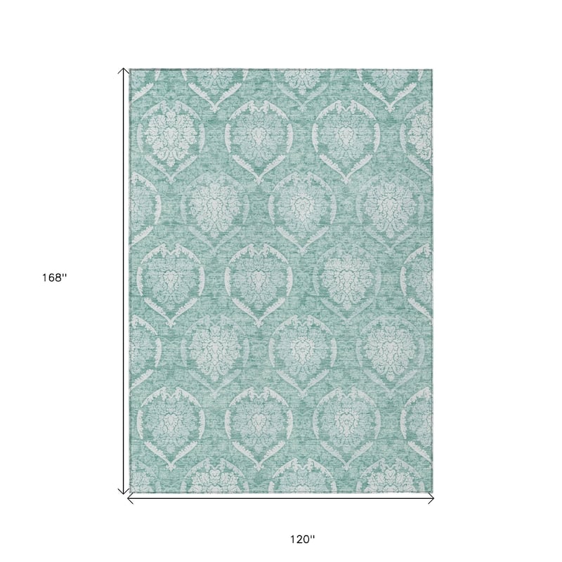 HomeRoots Medallion Transitional Rectangle Outdoor Rug