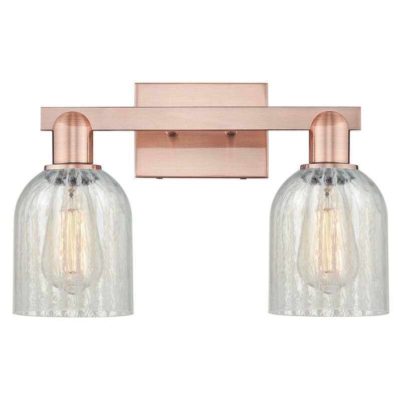Innovations Lighting Endless Possibilities Arcadia - Caledonia - 2 Light 16" Bath Vanity Light - Mouchette/Antique Copper
