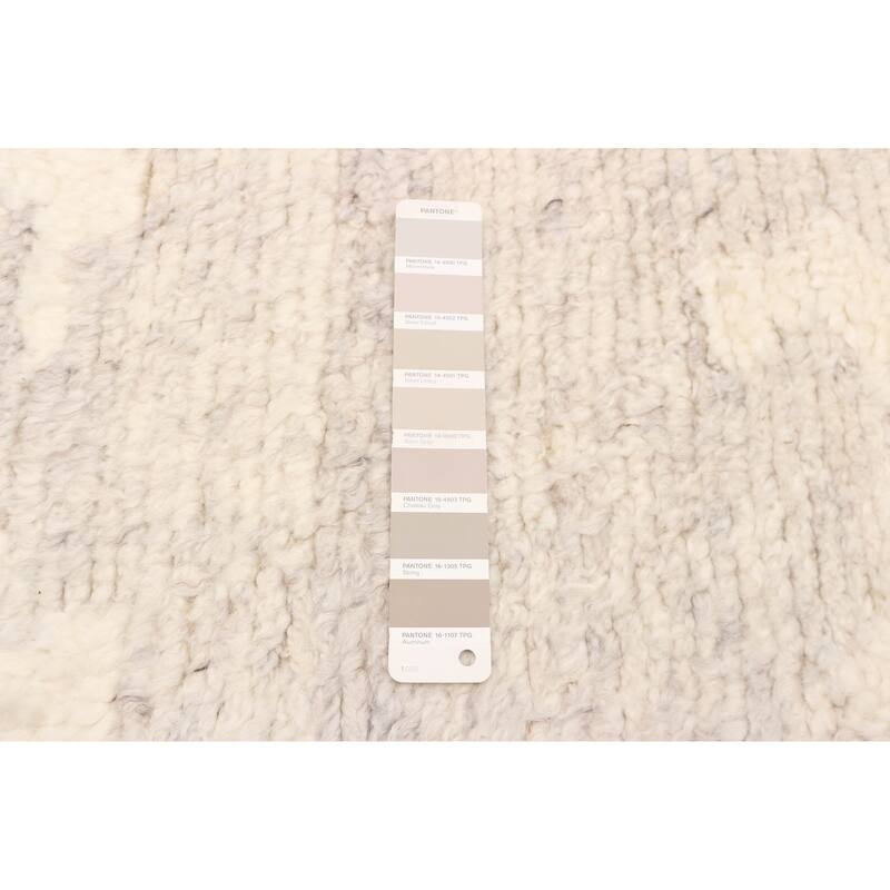 ECARPETGALLERY Hand-knotted Tangier Light Grey Wool Rug - 8'3 x 10'1