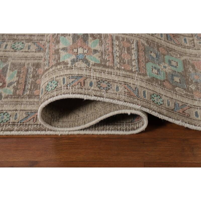 Geometric Tabriz Persian Area Rug Bedroom Handmade Wool Carpet - 8'0"x 11'0"