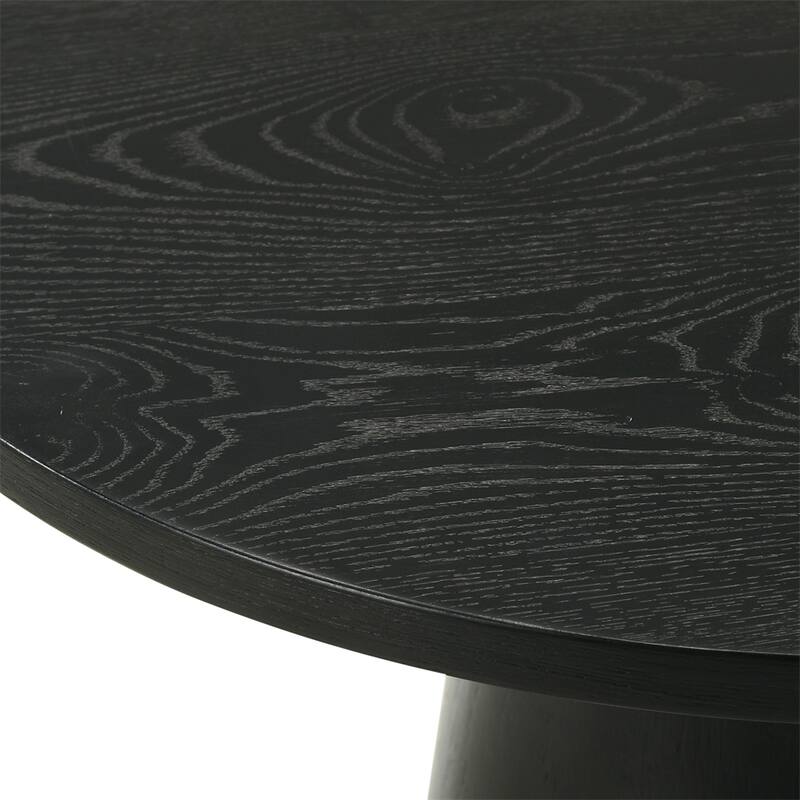 22" Round End Table-Black - N/A