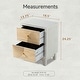 preview thumbnail 27 of 27, COZAYH 3-Drawer Farmhouse Dresser with Handicraft Wood Ring Motif, Rustic Nightstand Wooden Finish, Boho, Natural Wood