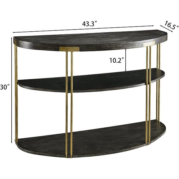 Round Coffee Table 2Tier Cocktail Table with Storage Shelf Solid Wood
