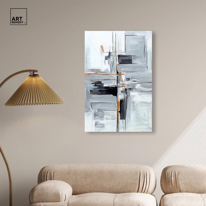Elegant Grey Shades II Canvas by Art Remedy, Gallery Wrapped