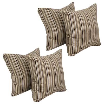 Blazing Needles 17-inch Square Throw Pillows (Set of 4)