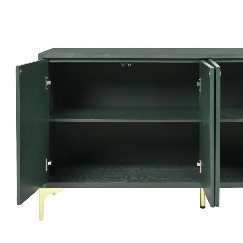 Modern light luxury style 60"L Large Storage Space Sideboard with 4 Doors and Rebound Device for Living Room and Entryway