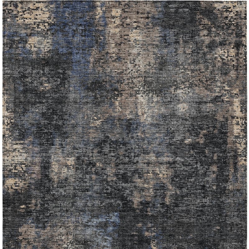 HomeRoots Abstract Transitional Rectangle Outdoor Rug