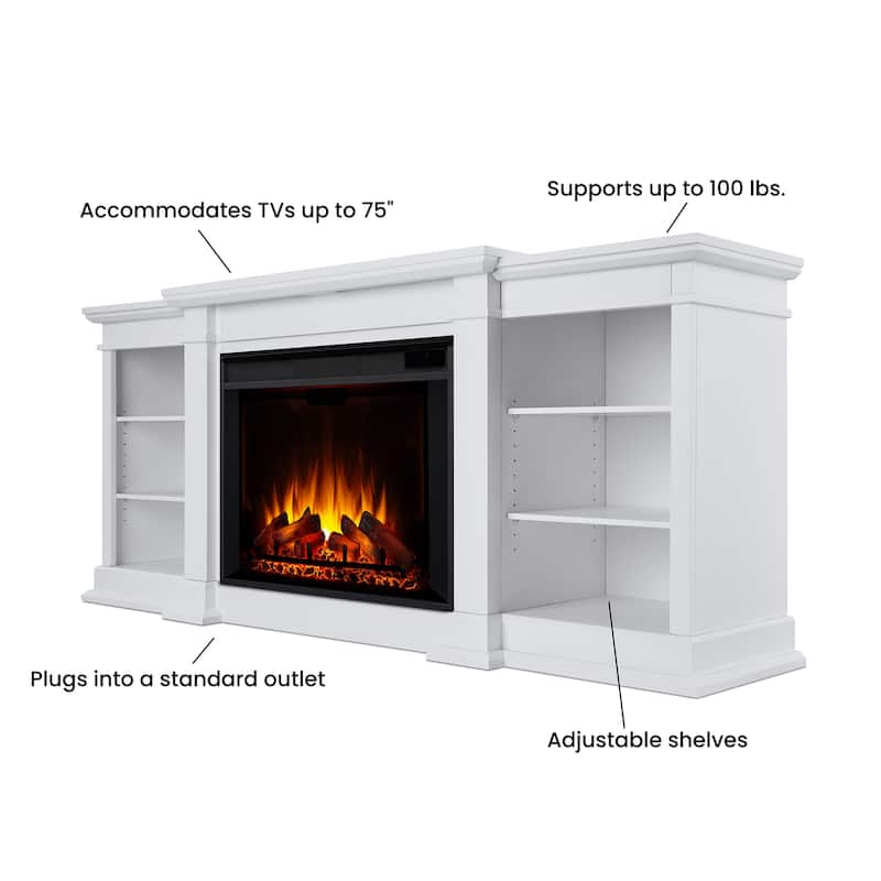 Eliot 81" Grand TV Stand Electric Fireplace by Real Flame