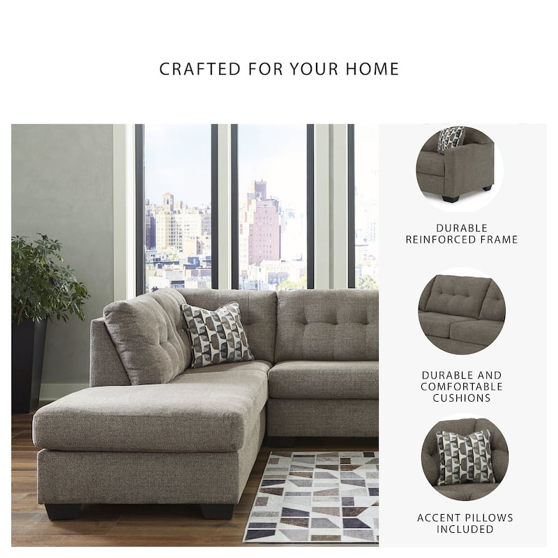 Signature Design by Ashley Mahoney 2-Piece Sectional with Chaise - 105"W x 90"D x 37"H
