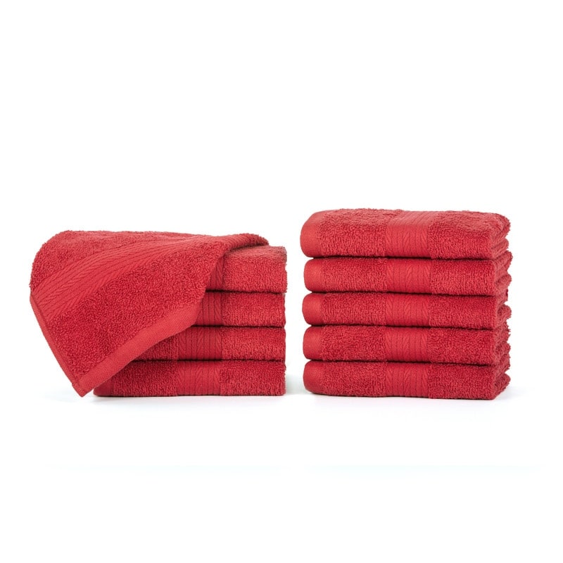 Luxurious Cotton 600GSM Soft Wash Cloths 12X12 Inch by Ample Decor - 10 Pcs