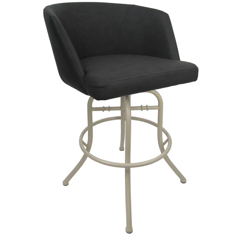 Swivel Tilt Counter 26" or Bar 30" Metal Bar Stool - Joey - Moonstone - Beige - Counter Height