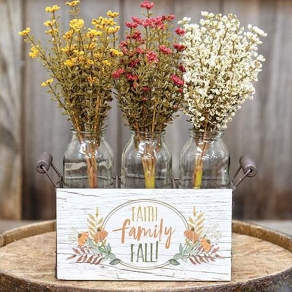 Faith Family Fall Basket w/3 Tall Bottles
