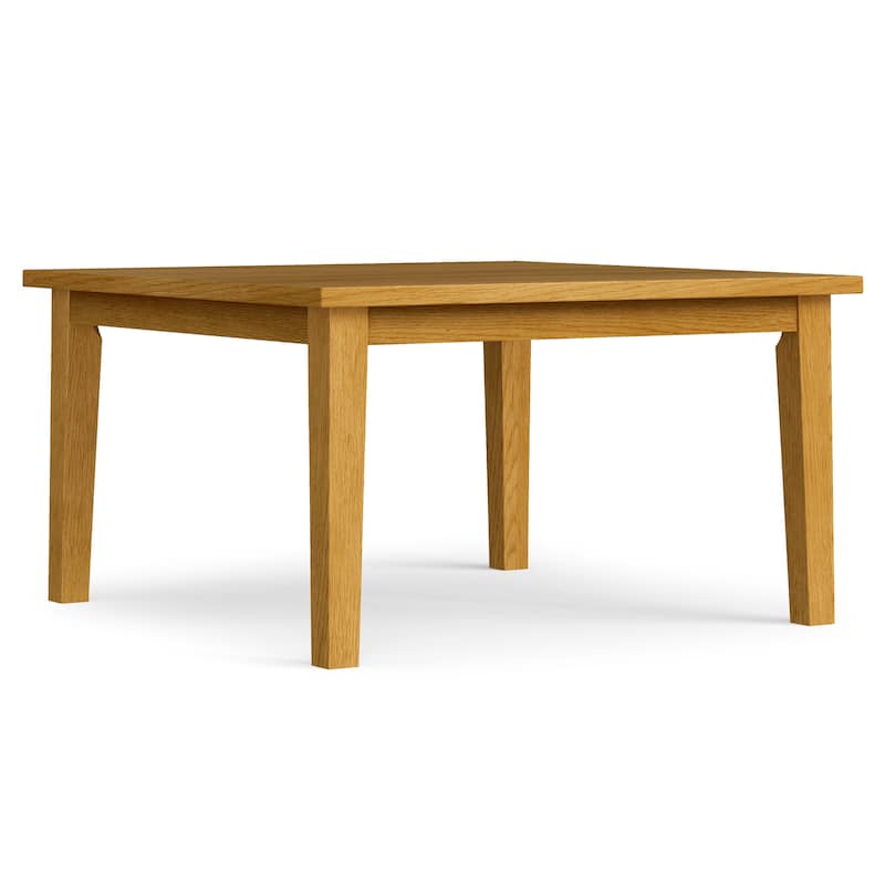 HomeRoots 54" Oak Wood Frame Base Square Dining Table - 54.00 in. x 29.50 in. x 54.00 in.