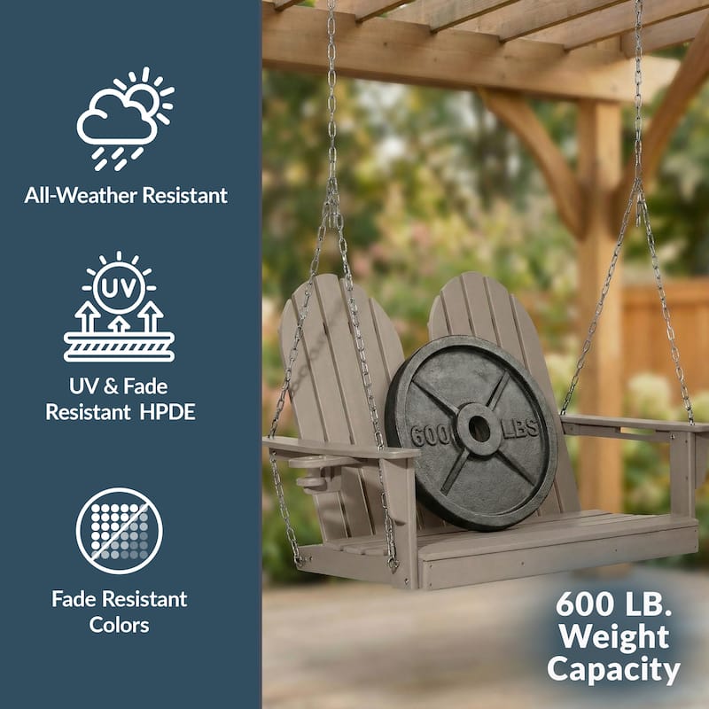 Hanniford Poly Adirondack 50 Inch Porch Swing