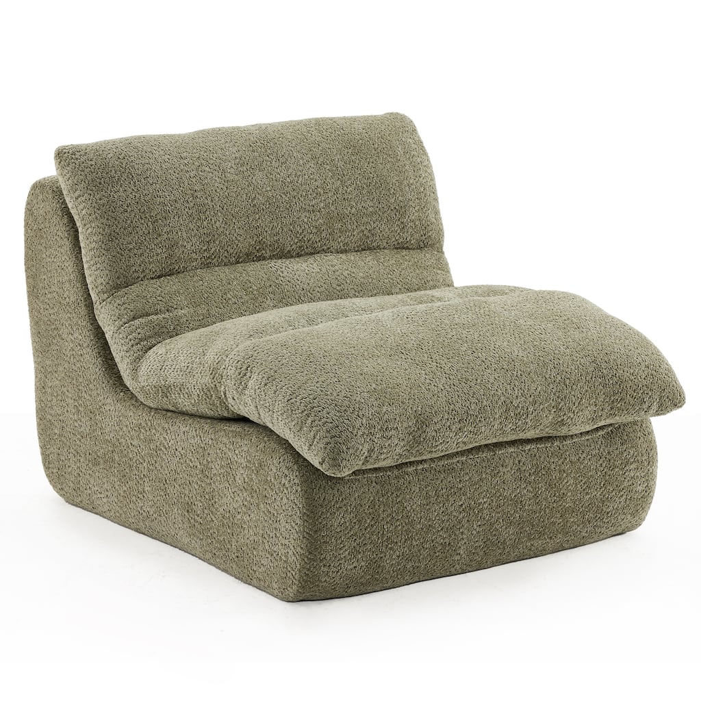 Upholstered Accent Sofa, Modern Armchair with Soft Cushioned Seat, Stylish Sofa for Living Room, Bedroom, or Office