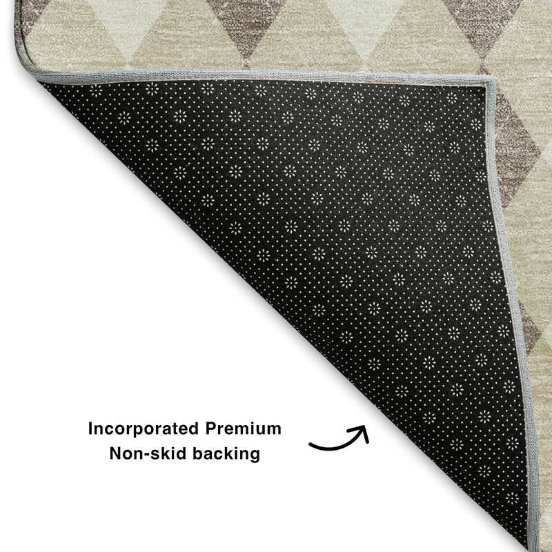 Premium Washable Super Soft Argyle Mayfield Rug