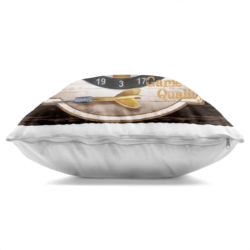 Stupell Rustic Bullseye Darts Game Decorative Printed Throw Pillow Design by Conrad Knutsen