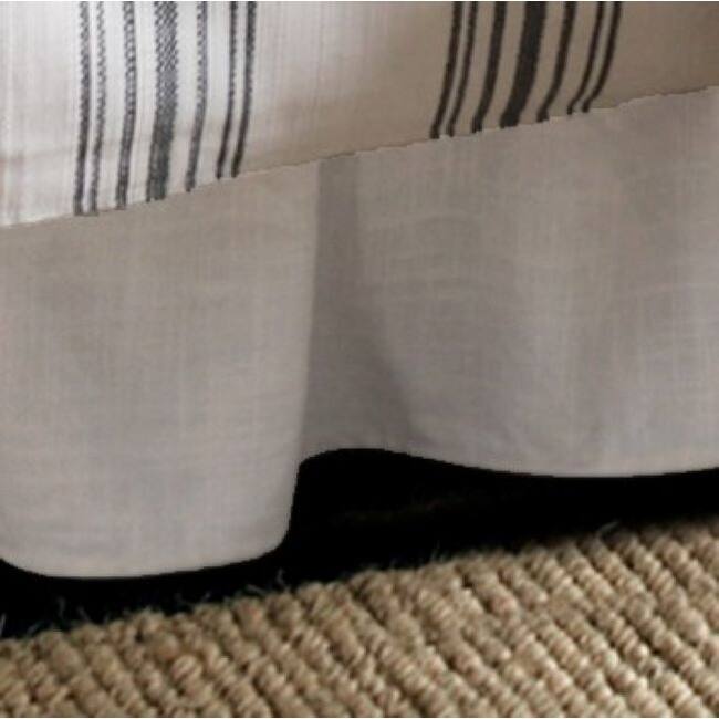 HiEnd Accents Gathered White Linen Bed Skirt, 1PC