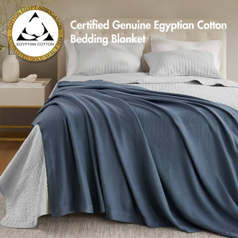 Madison Park Egyptian Cotton Solid Blanket