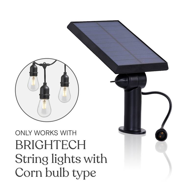 Brightech Ambience Pro 3.5 in. 2-Watt Solar Panel for Ambience Pro Outdoor Corn Filament Solar String Lights (1-Pack)