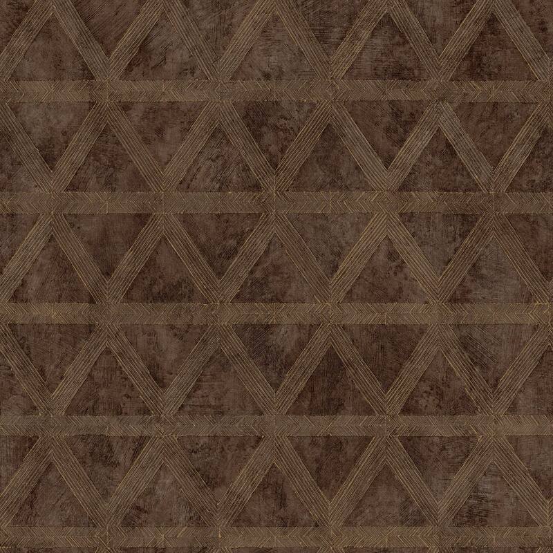Galerie Wallcoverings Utopia Collection Tri Prism Effect Sheen Finish Vinyl on Non-woven Wallpaper Roll - 33-feet long x 21-inches wide - Bronze