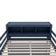 preview thumbnail 10 of 9, Multifunctional Full Size Wooden Loft Kids Bed with Storage Cabinet,Bookshelf,Wardrobe,Desk,Guardrail