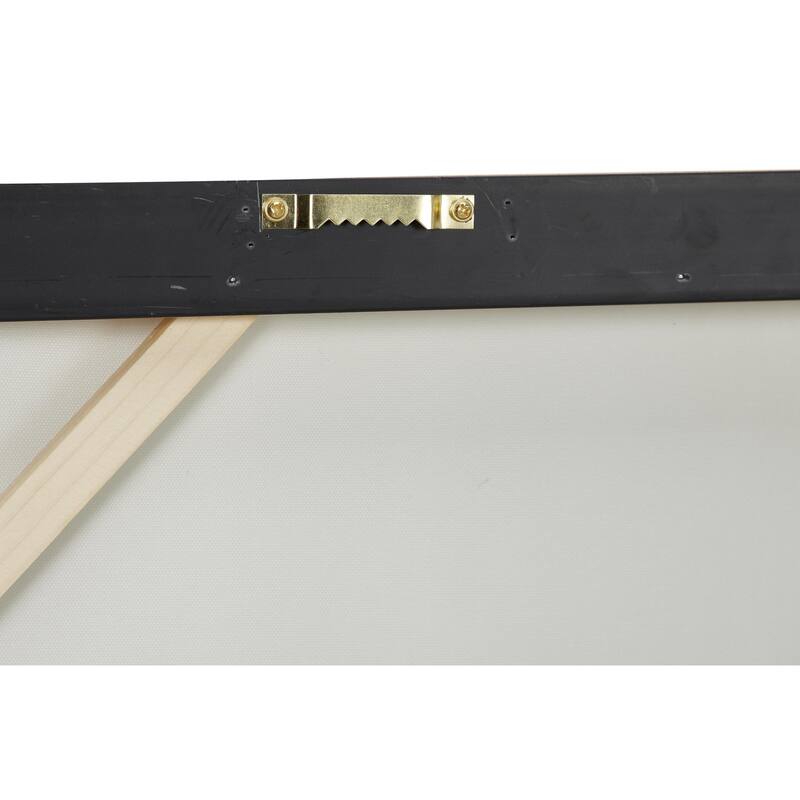 Canvas Leaf Living Room Framed Wall Art with Silver Frame