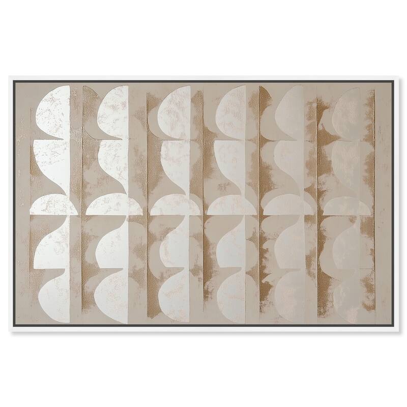 Columnar Shapes I Canvas by Art Remedy - White - 36" x 24"