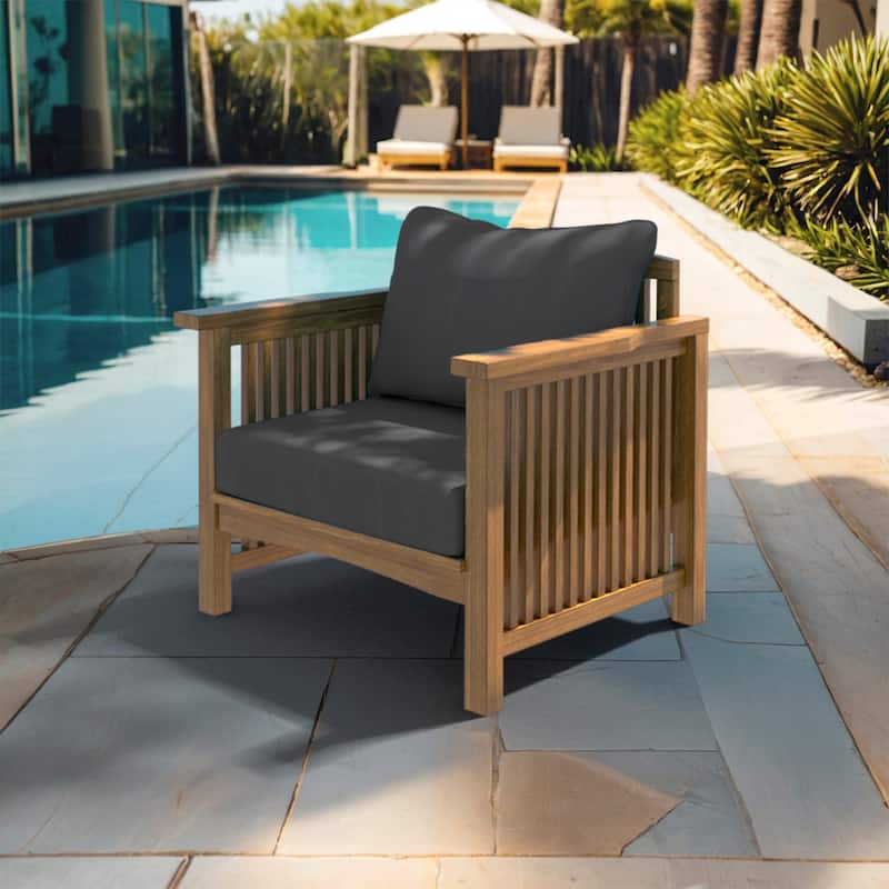 California Umbrella Outdoor Deep Seat Cushion Set, 24" x 48", 5.5" Thick Seat, Solstice Olefin Fabric