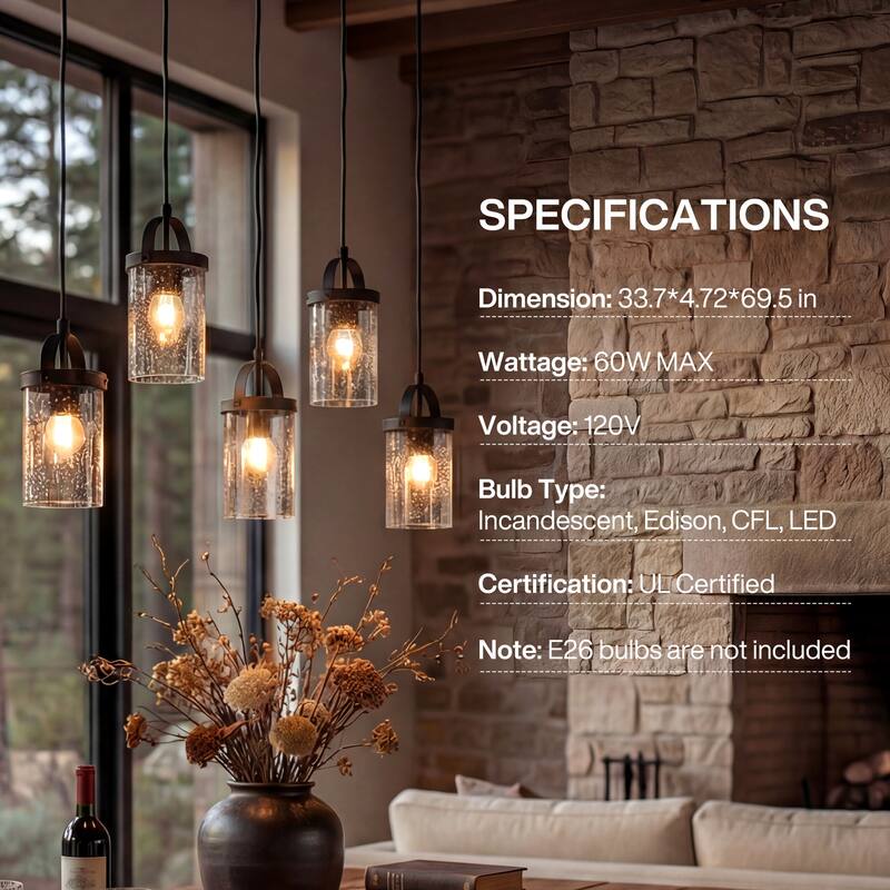 5 - Light Kitchen Island Pendant