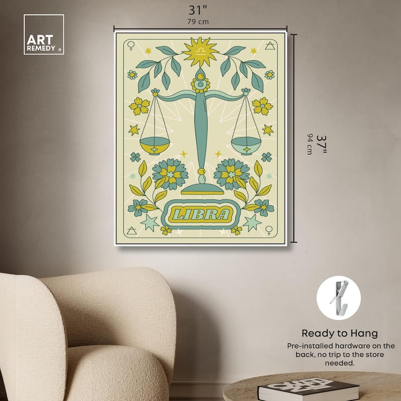 Libra Stars Card Canvas by Art Remedy