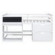 preview thumbnail 10 of 49, Stylish & Simple Twin Size Low Loft Bed with Rolling Desk, Shelf and Drawers, Solid Construction & Versatility galore, White