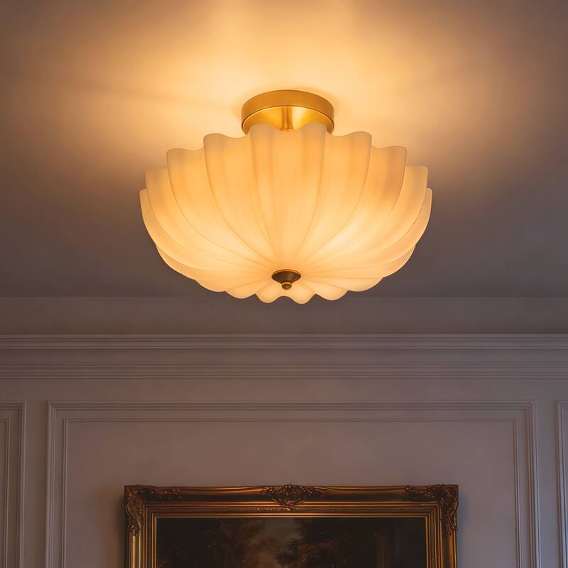 Starsky 3-Light 15.74in.W Opal Glass Flush Mount