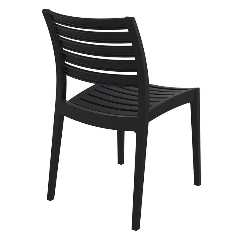 33" Black Outdoor Patio Stackable Dining Chair