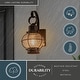 preview thumbnail 2 of 5, VAXCEL Chatham 12 in. H 1-Light Burnished Bronze Coastal Outdoor Wall Sconce, Steel, Clear Seeded Glass Shade