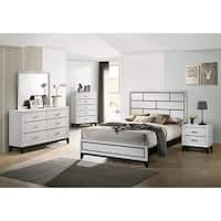 Roundhill Furniture Stout Contemporary White Panel 5-piece Bedroom Set ...