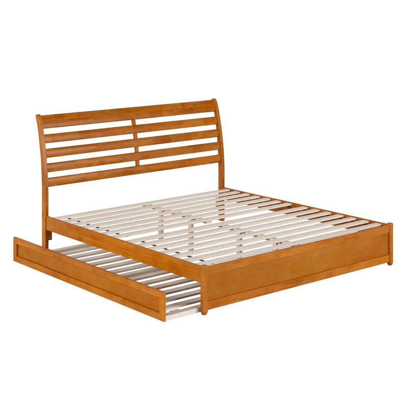 Emelie Platform Bed with Panel Footboard and Twin XL Trundle
