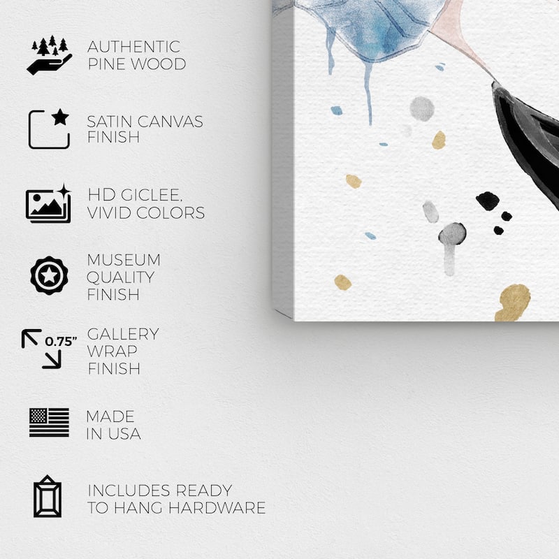 Wynwood Studio Fashion and Glam The Casual Look Black and Glam Wall Art Canvas Print