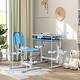 preview thumbnail 14 of 12, Study Desk and Chair Set for Kids with Adjustable Height, Tiltable Desktop, and Organized Storage