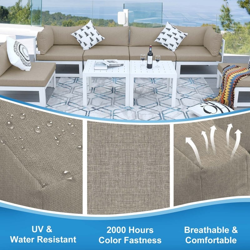 FINCATI 28" × 28" Outdoor Cushion Cover, Sofa Cushion Replacement Slipcover, Patio Seat Cover 28 Inches (COVER ONLY!)
