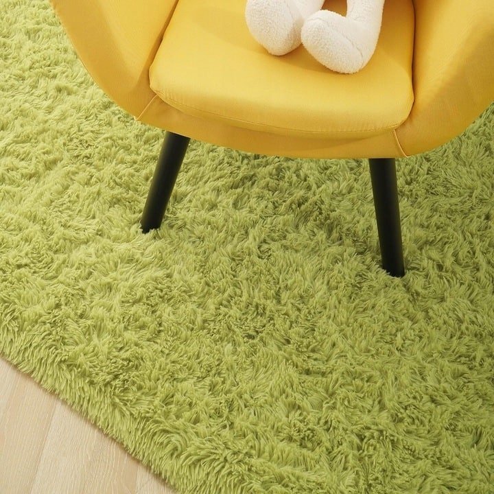 Soft Indoor Area Rug Modern Fluffy Home Carpet - 4' x 5.3'