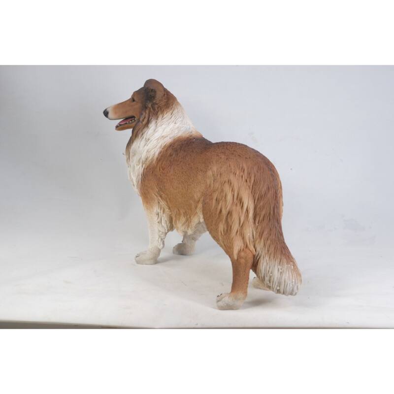 31.25" Collie Dog Outdoor Garden Statue