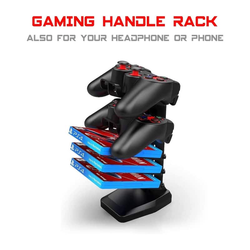 BOSSIN Ergonomic Gaming Desk T-Shaped Office PC Computer Desk with Full Desk Mouse Pad, Handle Rack, Cup Holder Headphone Hook
