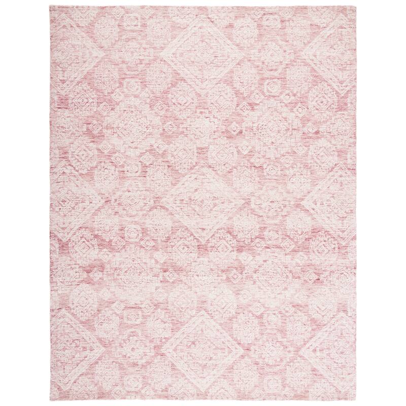 SAFAVIEH Handmade Metro Sigalit French Country Wool Rug - 8' x 10' - Dark Pink/Ivory