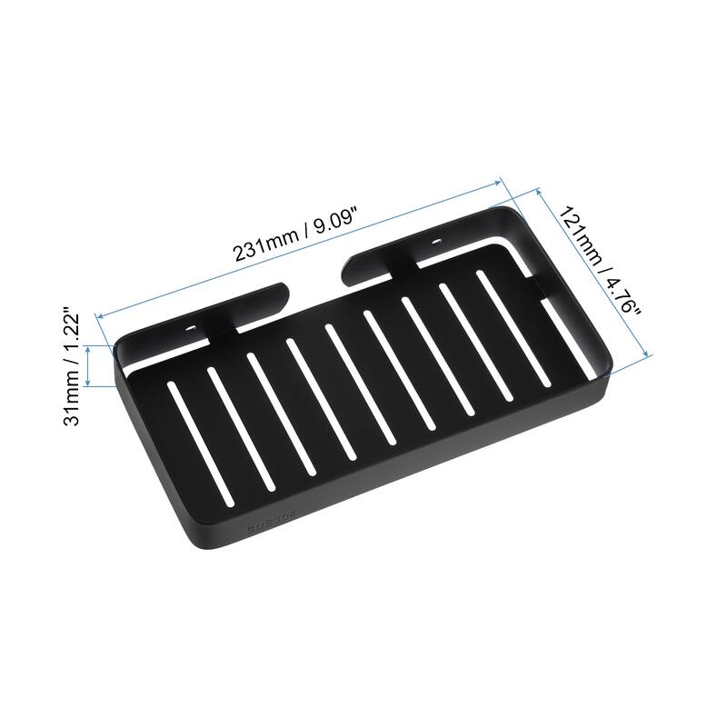 Wall Mounted Soap Dish Holder, 304 Stainless Steel Soap Tray - Black