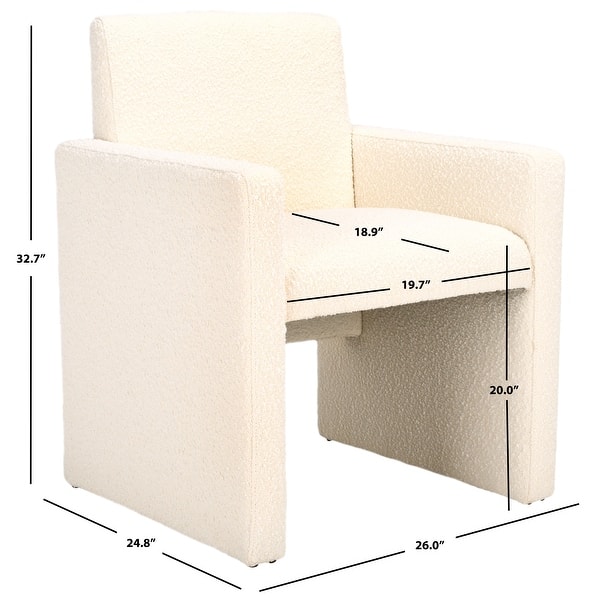 dimension image slide 3 of 4, SAFAVIEH Couture Maisey Arm Chair - 26" W x 25" D x 33" H