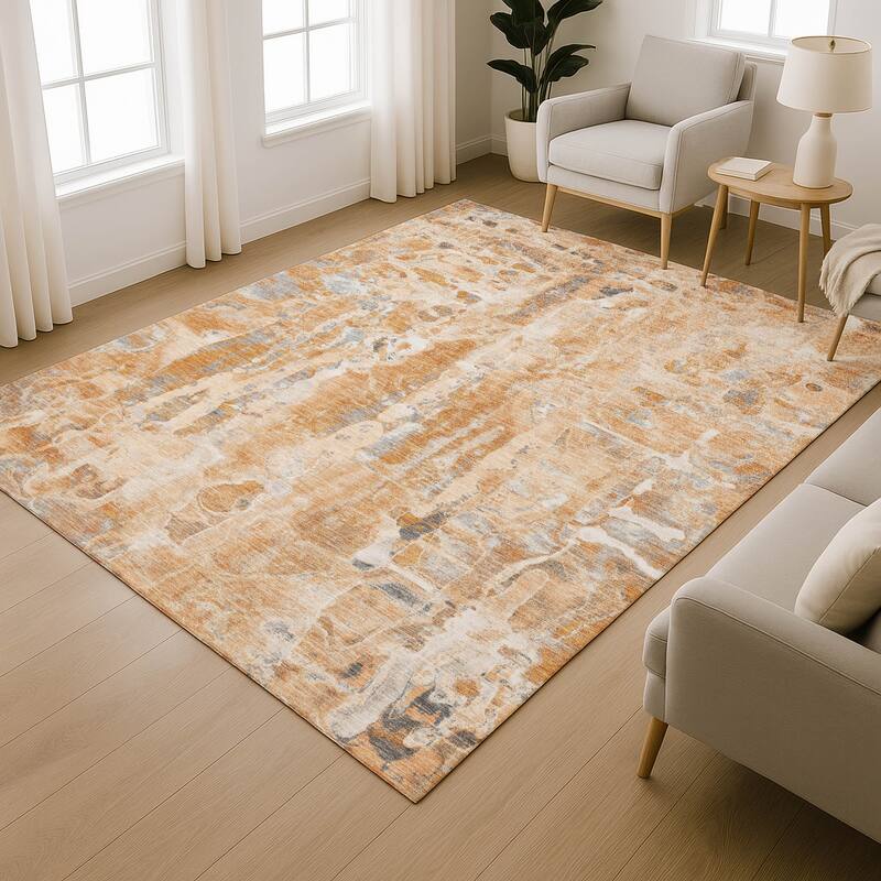 Premium Washable Super Soft Contemproary Rugged Mayfield Rug