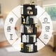 preview thumbnail 81 of 102, 4/5/6 Tiers Round Rotating Bookcase, Revolving Floor Standing Bookshelf Corner Organizer Display